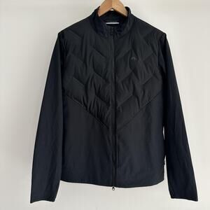 J Lindeberg Jacket Womens Medium Black Hybrid Golf Quilted Shield Full Zip